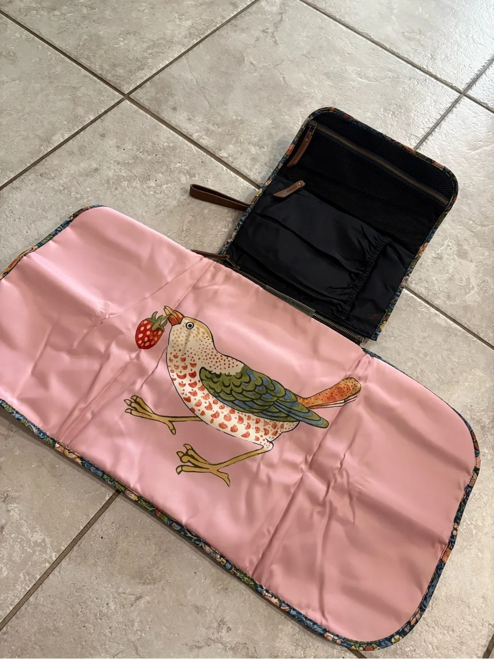 DockAtot Morris & Co Clutch Hanger Floral Strawberry Fields Changing Pad